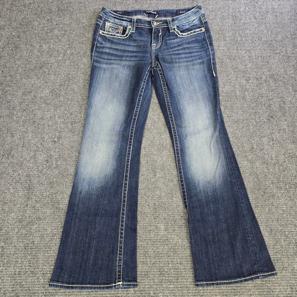Vigoss Heritage Fit Jeans Womens  31x32 Bootcut Rhinestone Embellished Y2K